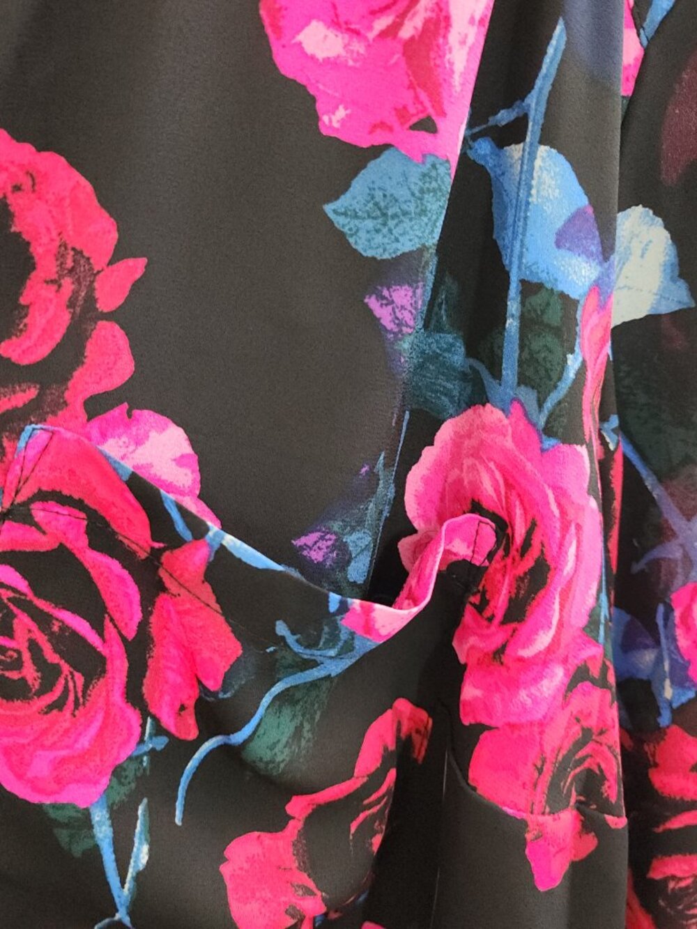 Torrid Harper Plus Size Floral Top Black and Pink Women's Plus Size 3X NEW - Picture 5 of 13